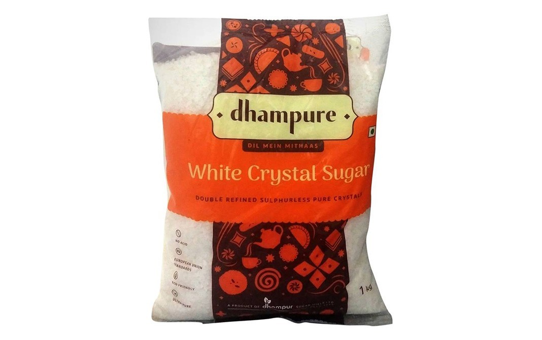 Dhampure White Crystal Sugar    Pack  1 kilogram